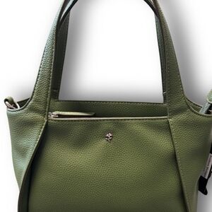 Green Leather Tote Bag